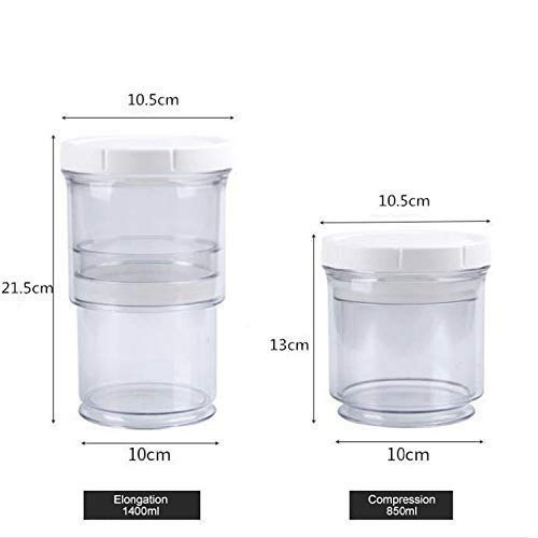HOMERO Expandable Airtight Vacuum Seal Storage Container - 1400 ml