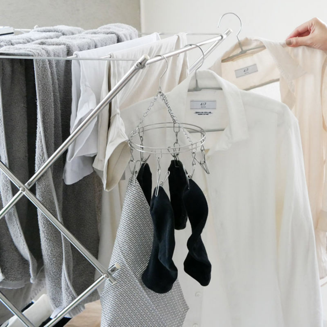 HOMERO Multi-Layer Space Saving Stainless Steel Foldable Drying Rack