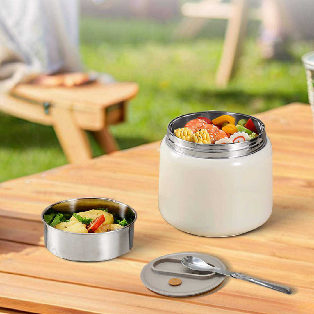 HOMERO Premium Insulated 6-Layer Stainless Steel Lunch Box - 1.2L Design