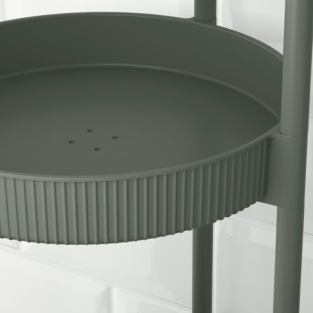 Homero Stylish 3-Tier Round Storage Trolley - 86cm