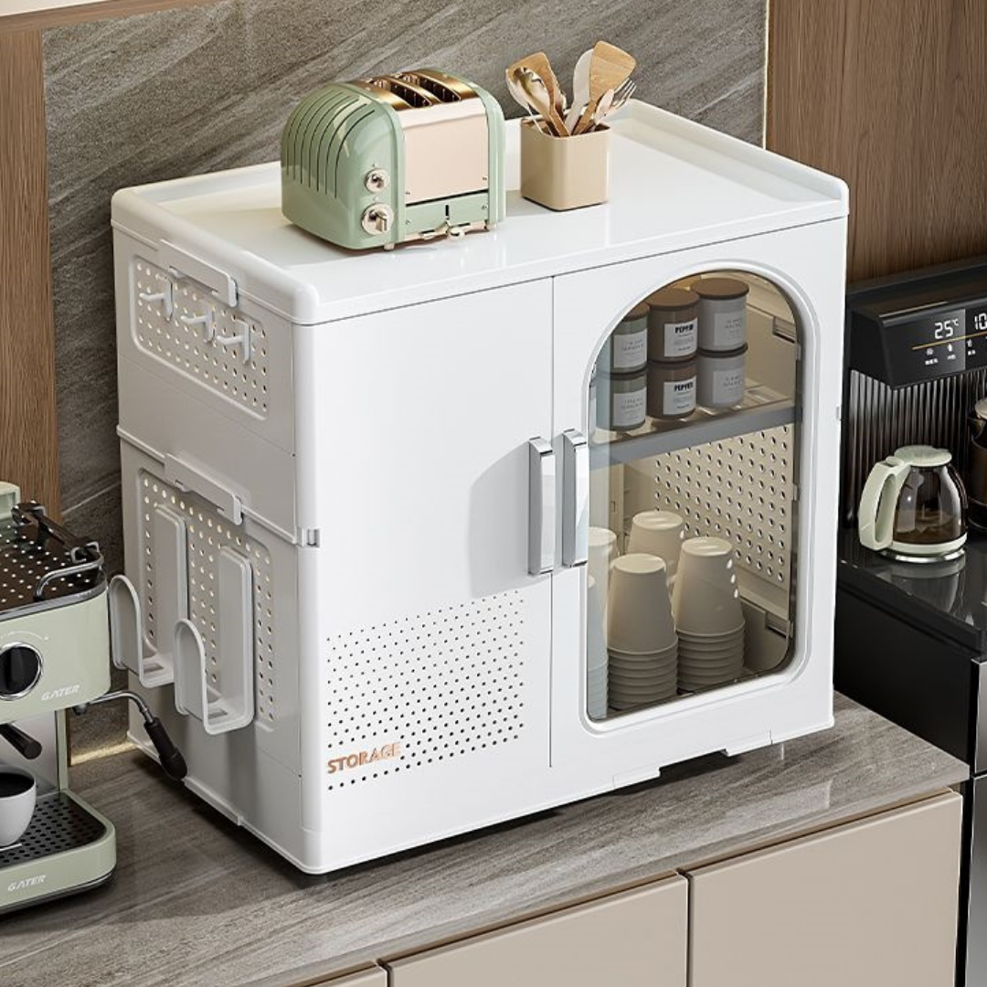 Homero All-in-One Magnetic Double Door Smart Space Utensils Storage Cabinet