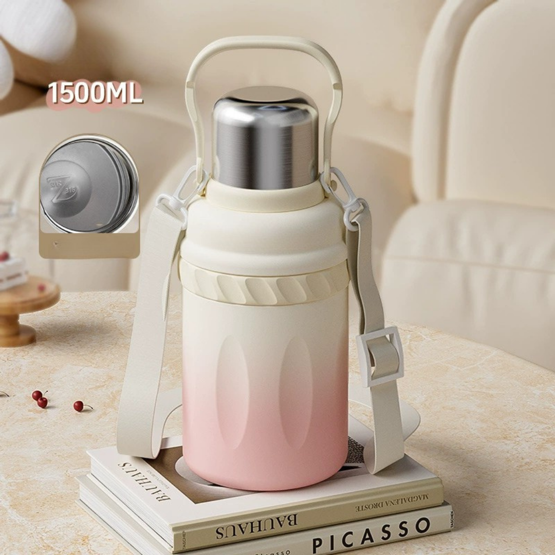 HOMERO Artistic Stainless Steel Double Layer Thermos Cup