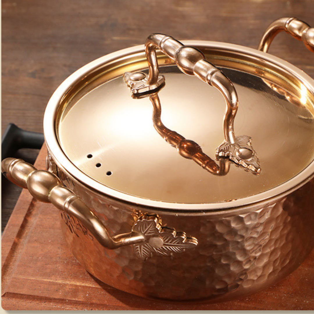 Premium Stainless Steel Hammer Pattern Hot Pot