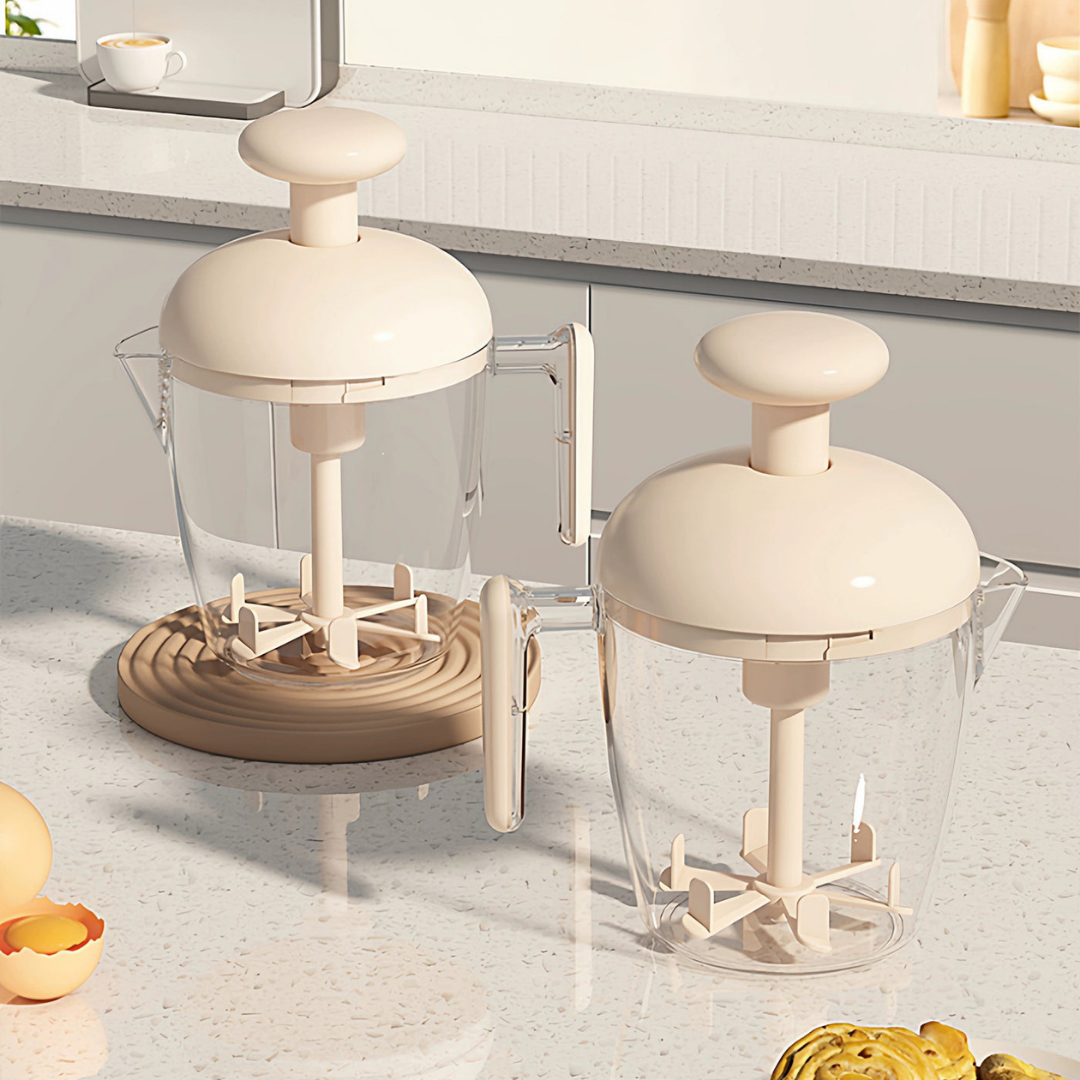 HOMERO Multi-Purpose Ergonomic Design Multi-Blade Manual Egg Mixer