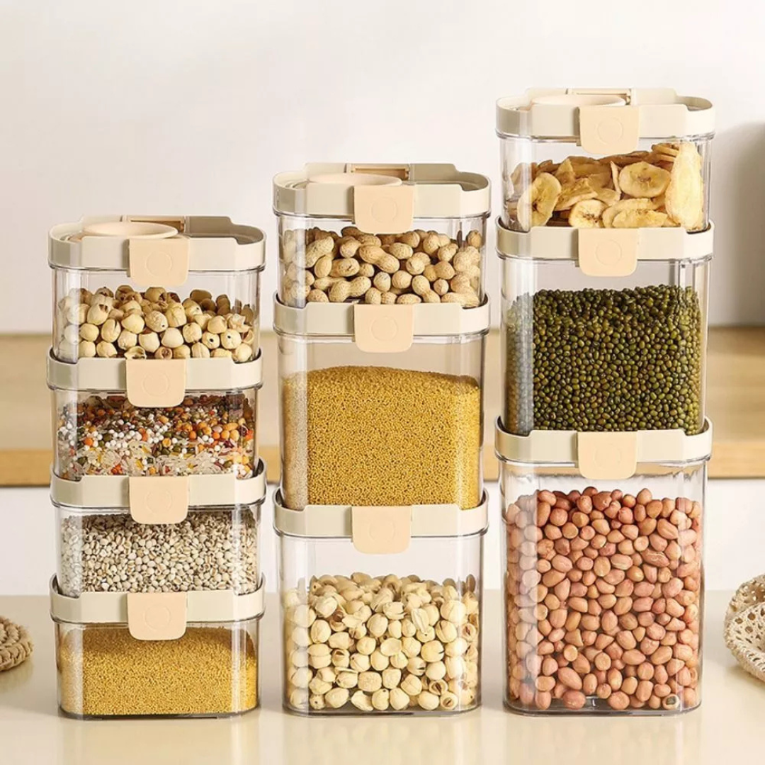 Airtight Kitchen Storage Jars with Sealed Lid