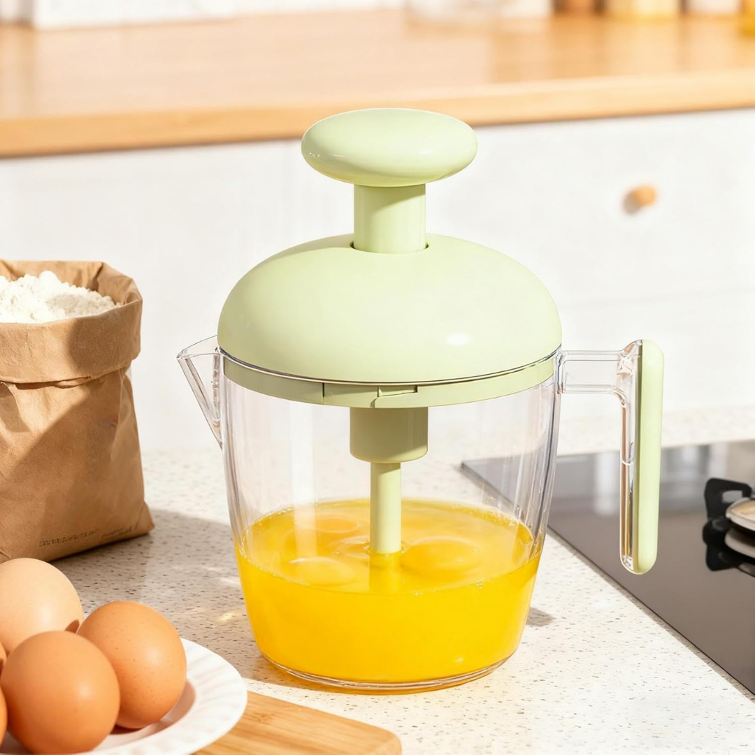 HOMERO Multi-Purpose Ergonomic Design Multi-Blade Manual Egg Mixer