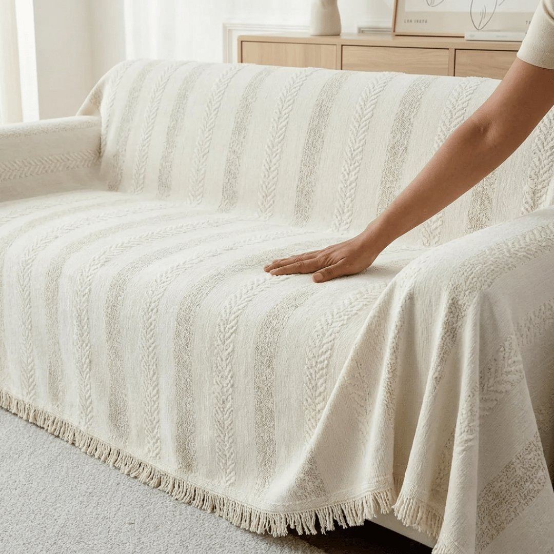 Luxury Reversible Wrinkle Resistant Throw Chenille Sofa Cover