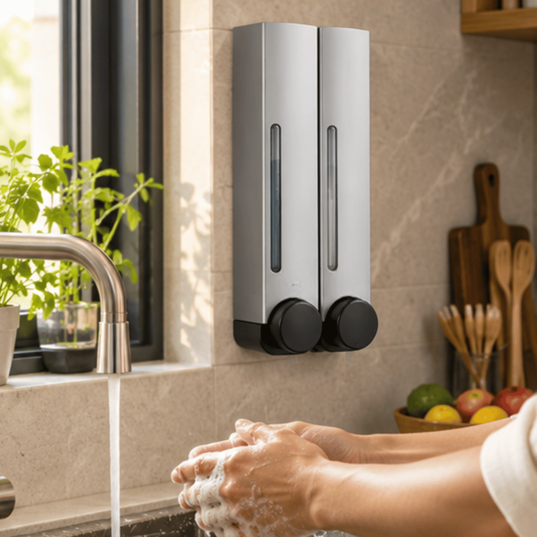 Wall Mounted  Multipurpose Liquid Shampoo Handwash Dispenser