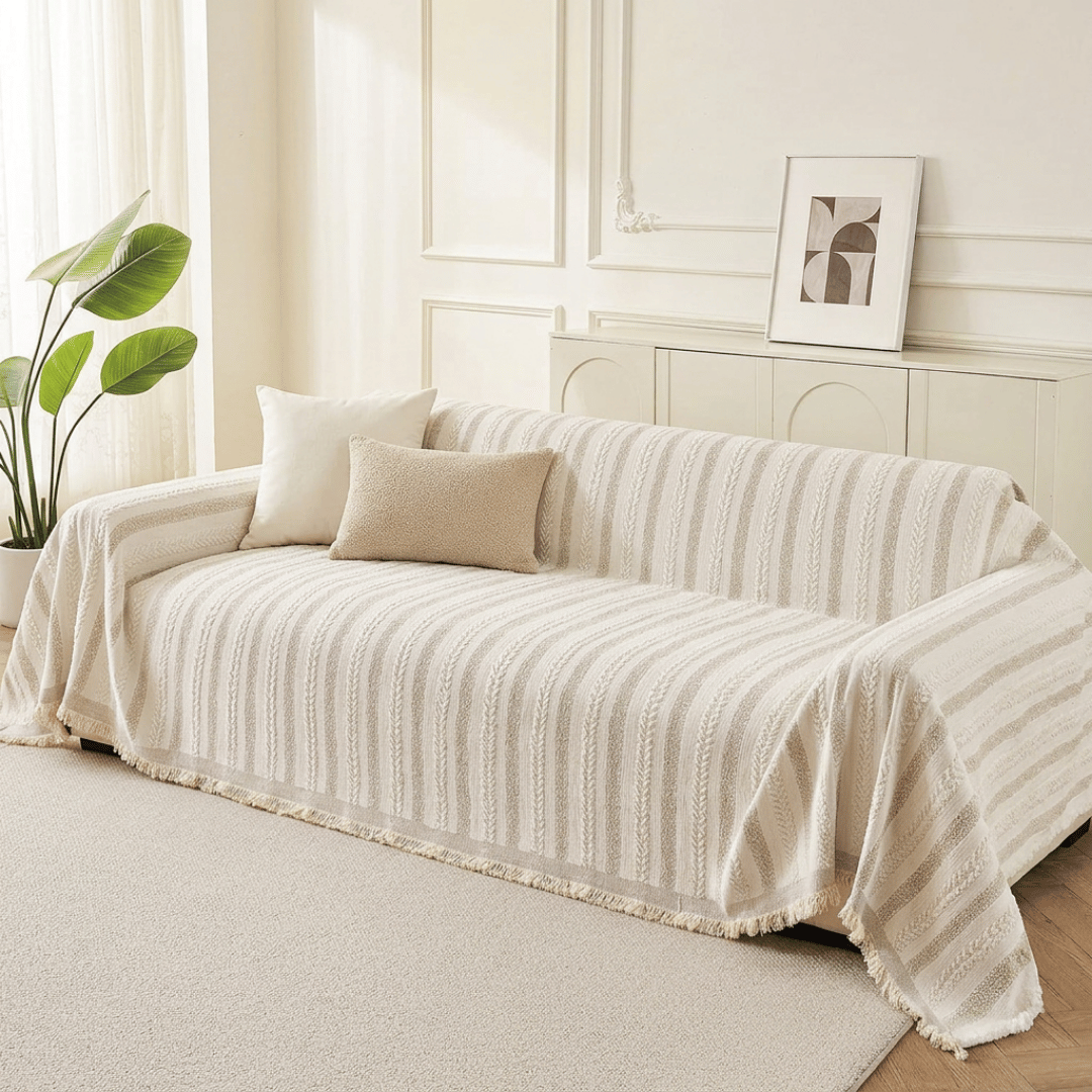 Luxury Reversible Wrinkle Resistant Throw Chenille Sofa Cover