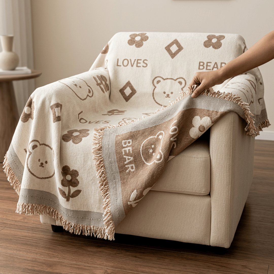 Royal Living Room Elegance Premium Chenille Sofa Cover