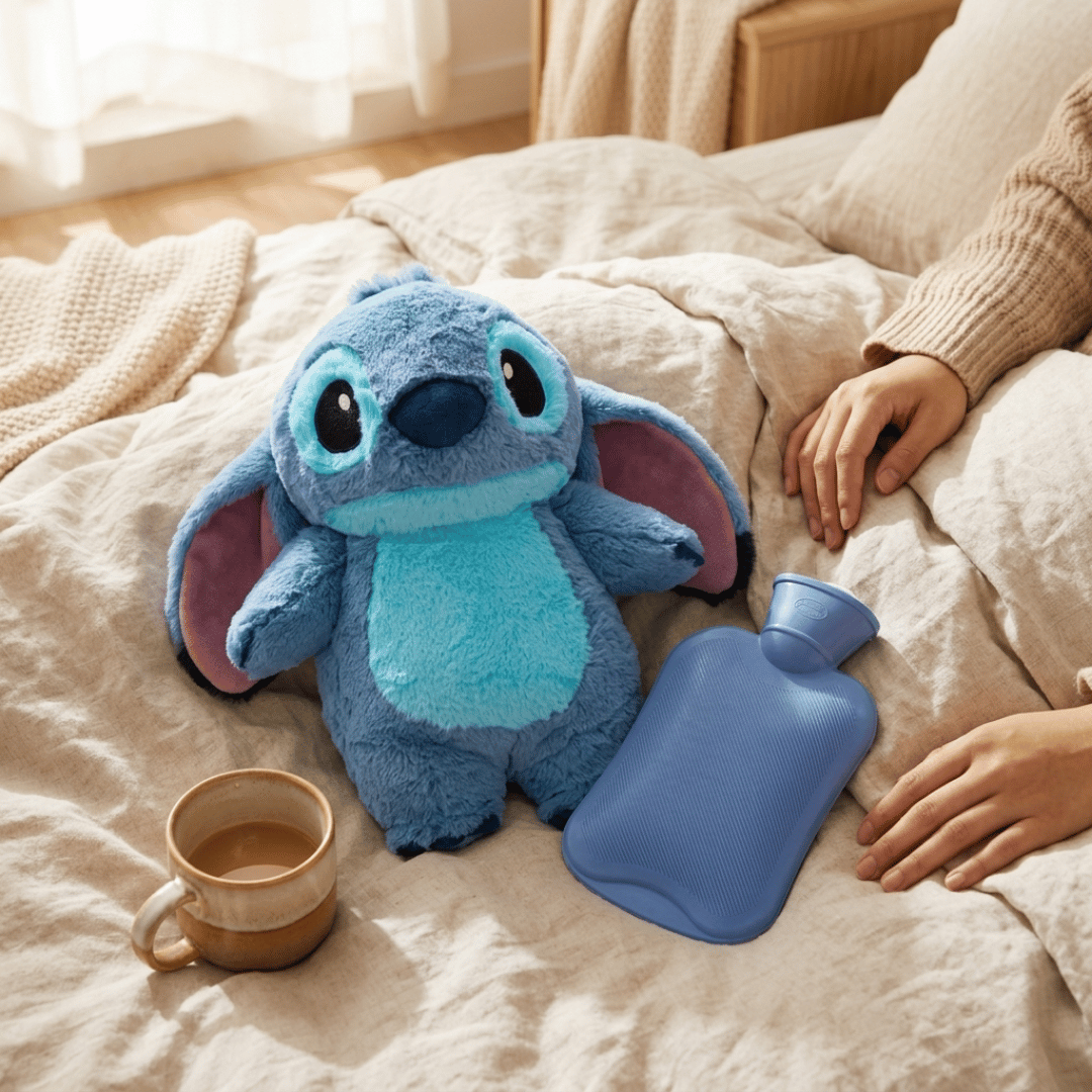 Homero Cartoon Cute Stitch Plush Hot Water Bag