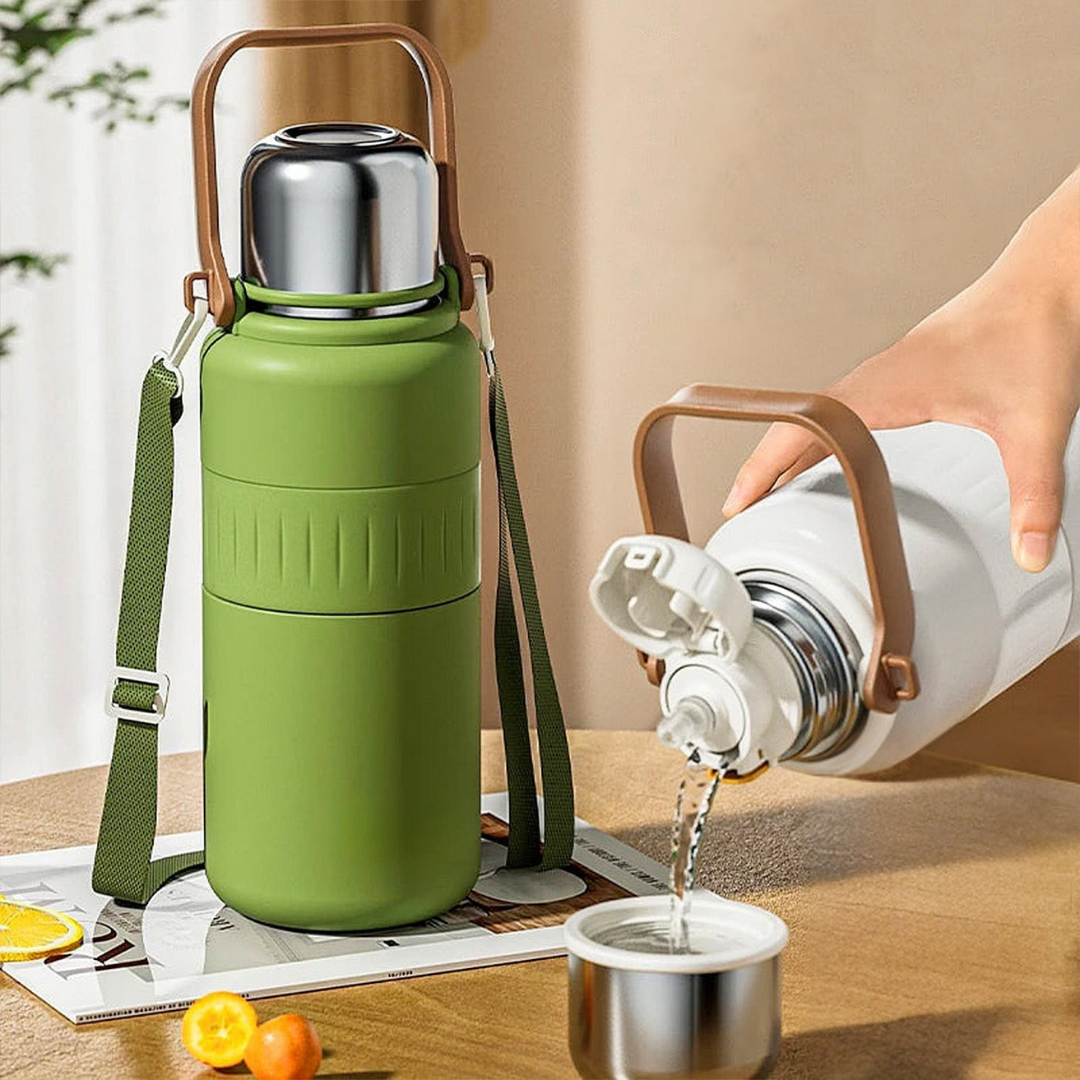 HOMERO Stainless Steel Insulated Water Bottle – 1.2L Durable Design