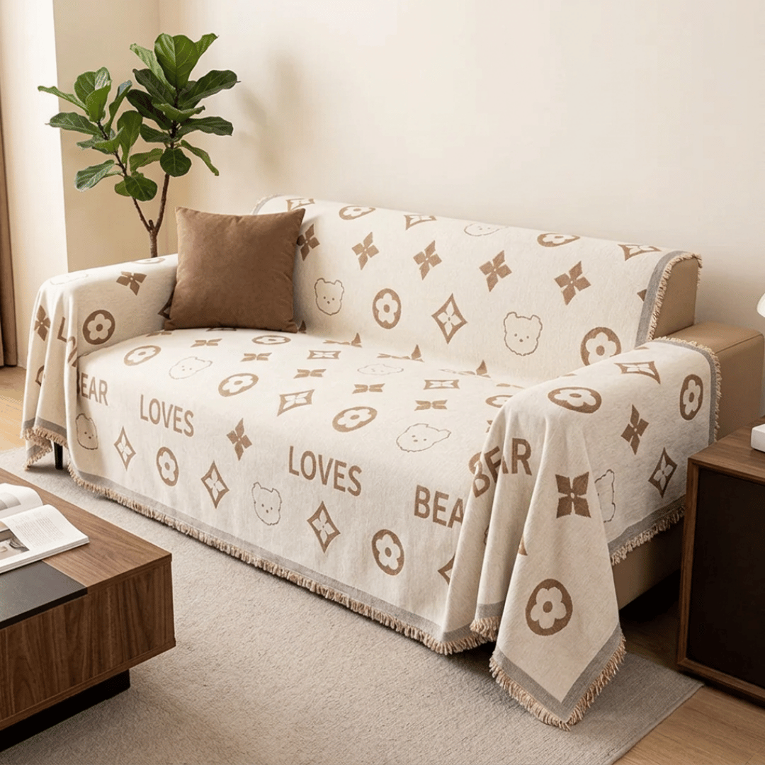 Royal Living Room Elegance Premium Chenille Sofa Cover