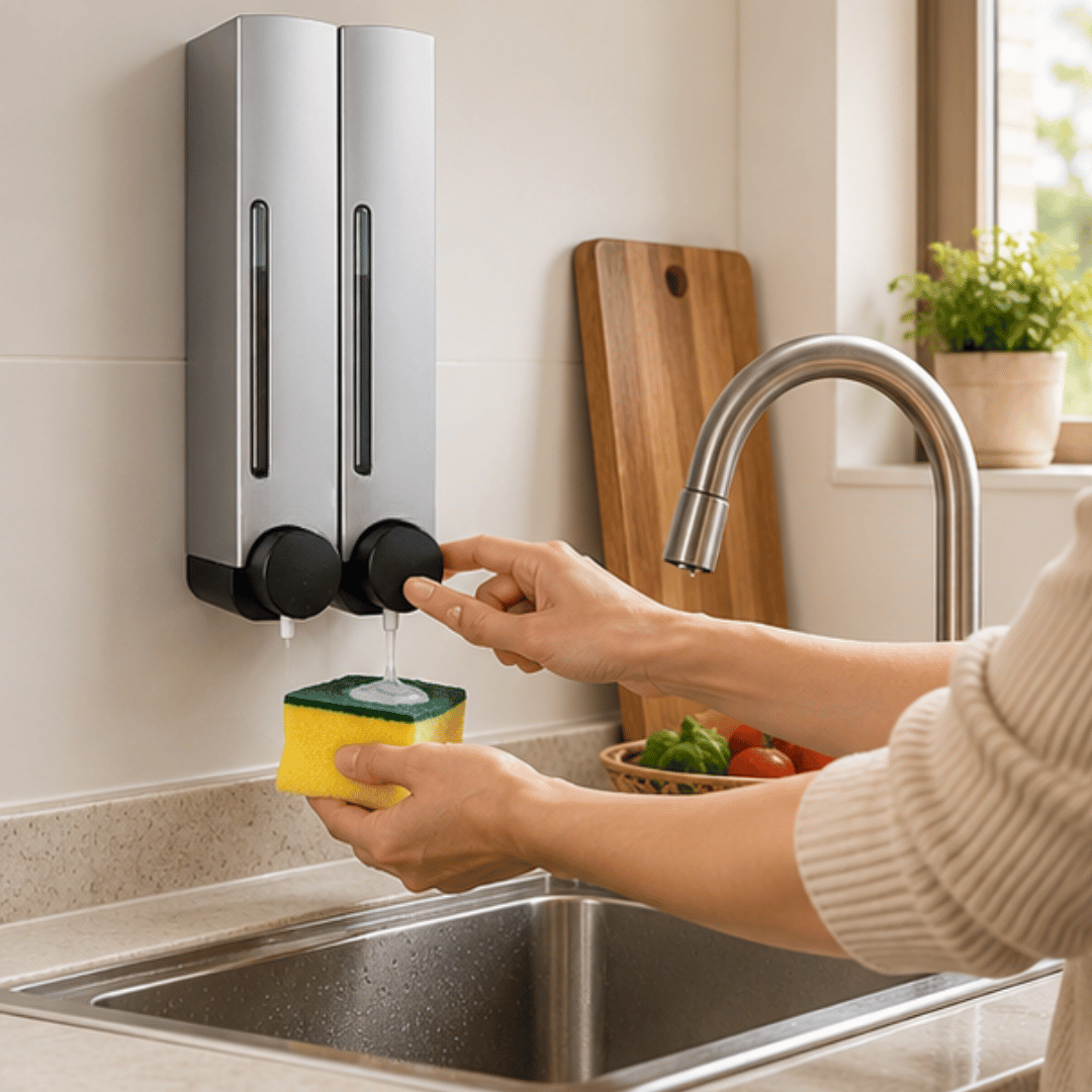 Wall Mounted  Multipurpose Liquid Shampoo Handwash Dispenser