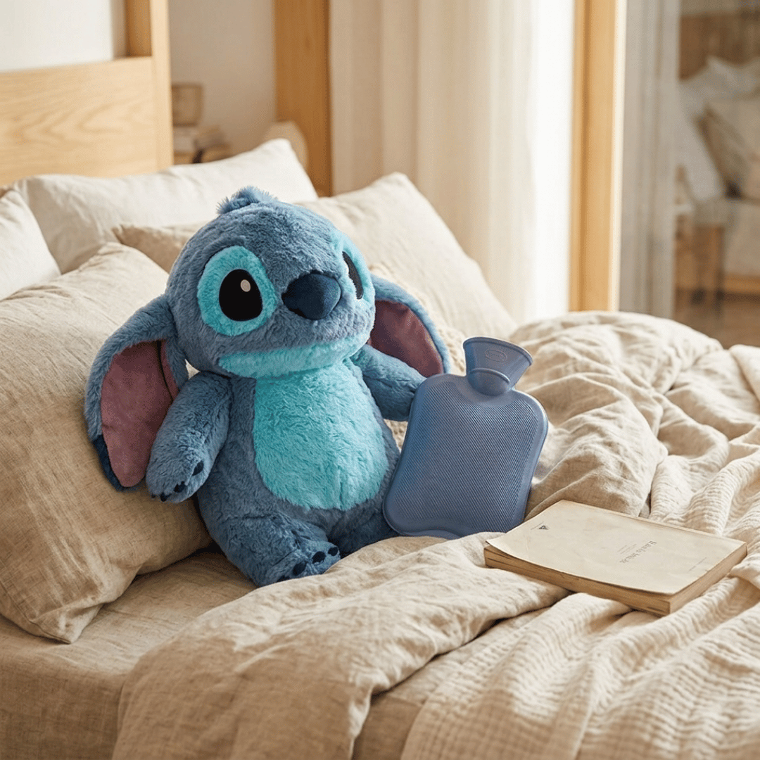 Homero Cartoon Cute Stitch Plush Hot Water Bag