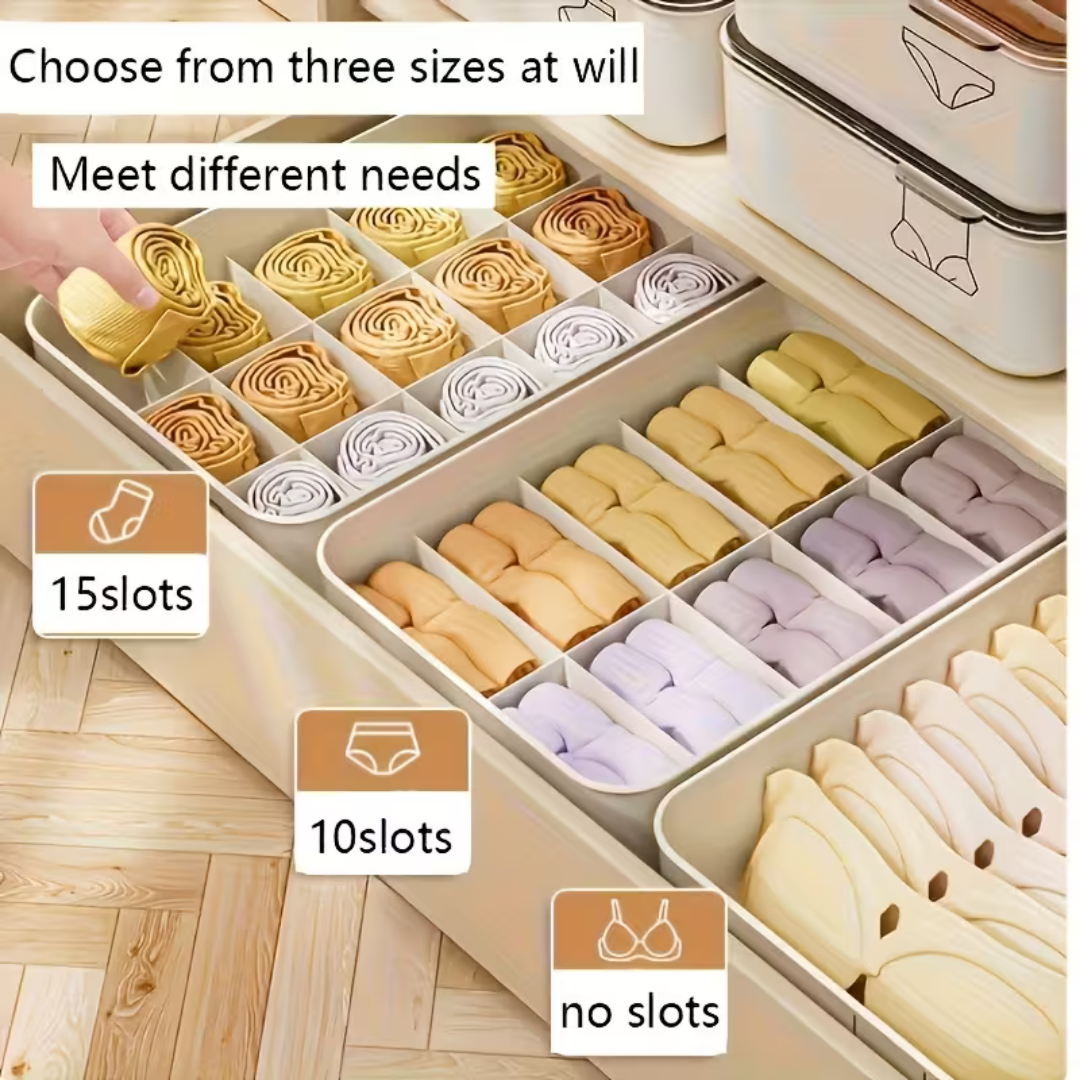 Smart Compartment Airtight Stackable Multipurpose Cloth Storage Organizer