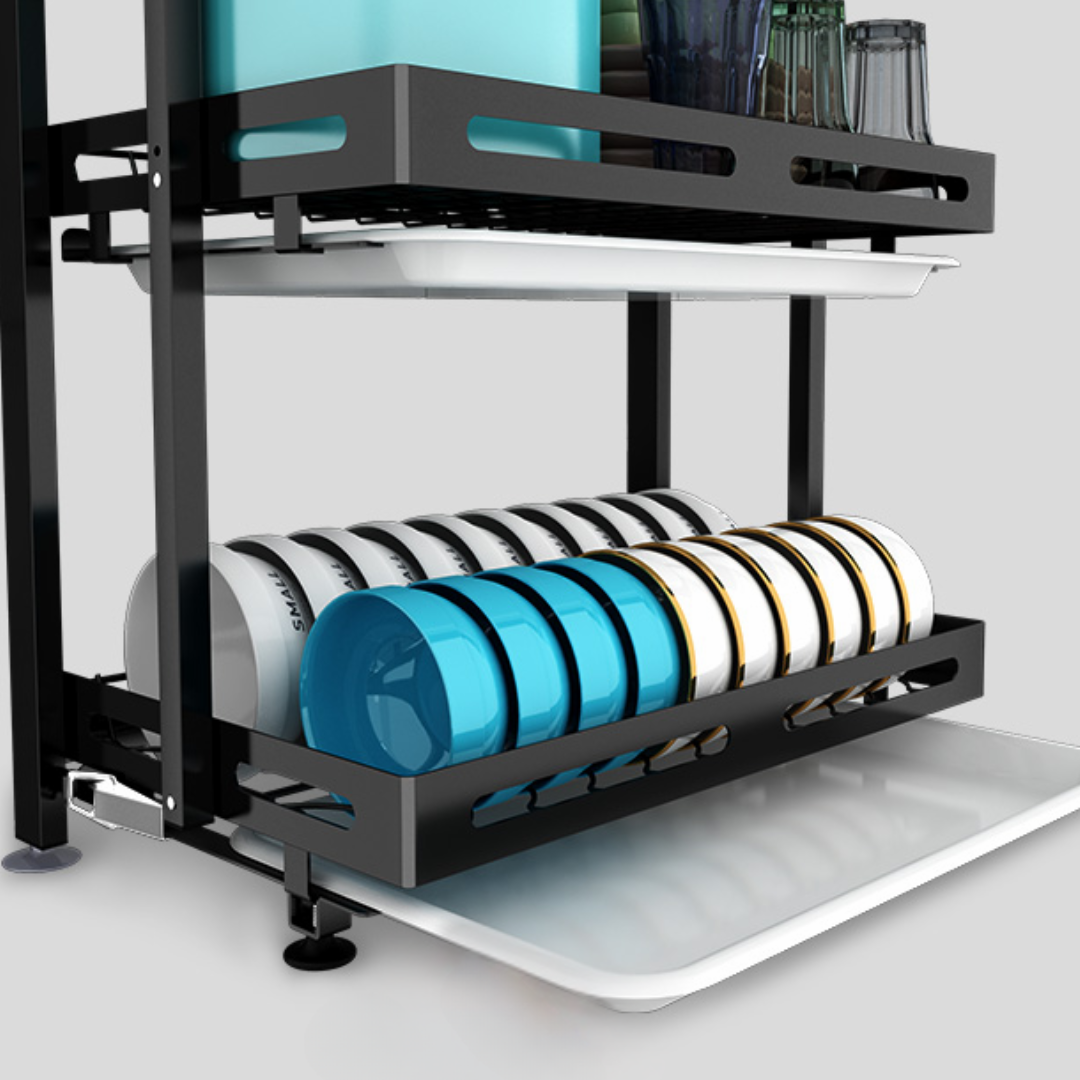 Homero 3-Layer Stainless Steel Foldable Dish Drying Rack