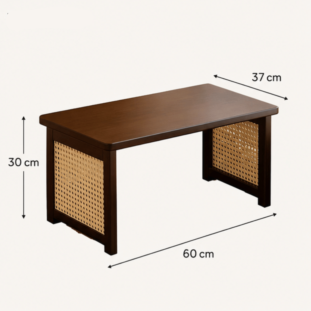 Multipurpose Compact Tatami Low Height Wooden Table