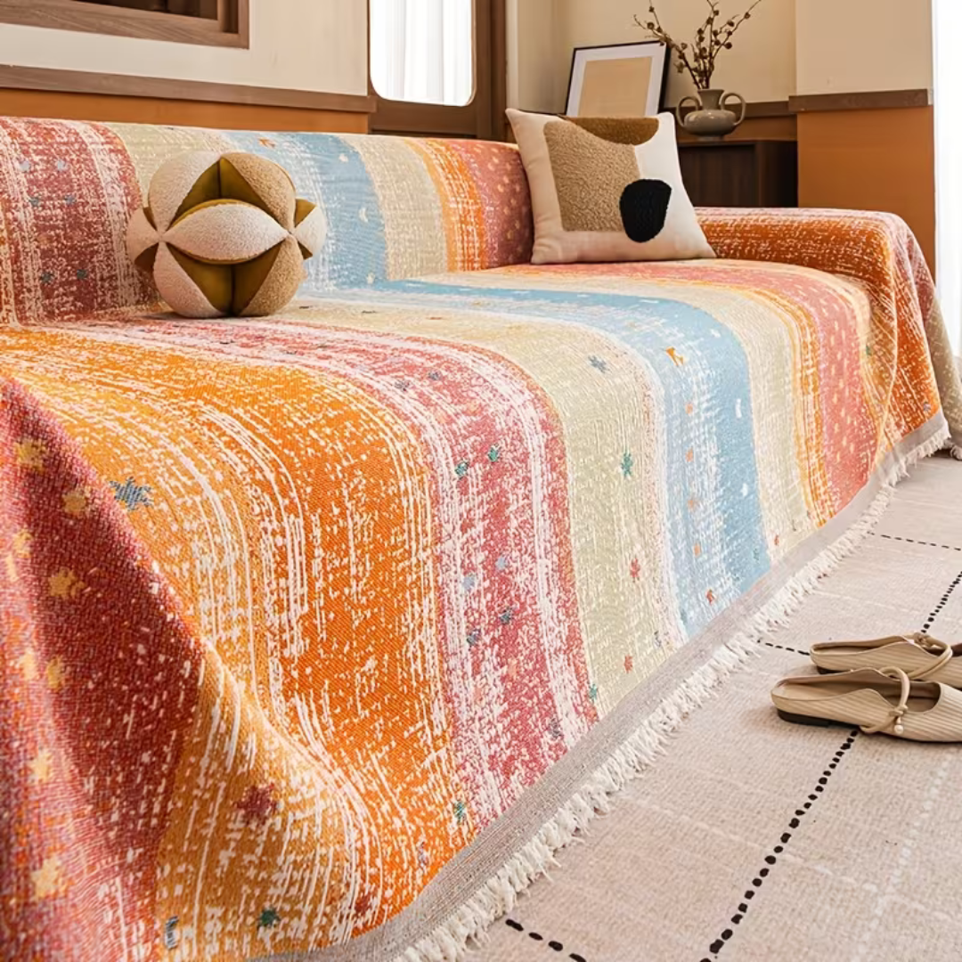 Premium Chenille Fabric Soft Breathable Throw Sofa Cover