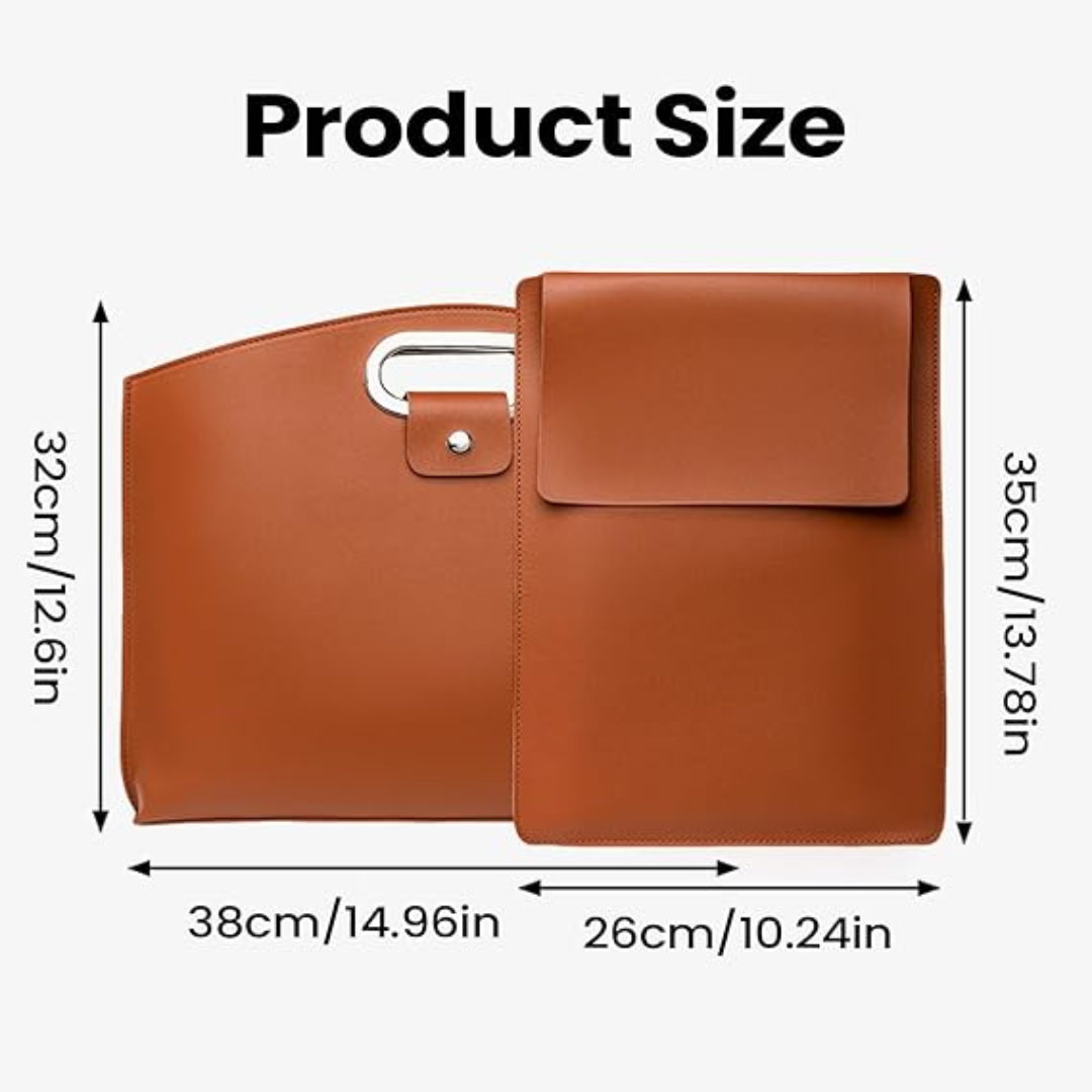 Stylish PU Leather Waterproof Laptop Tote Bag