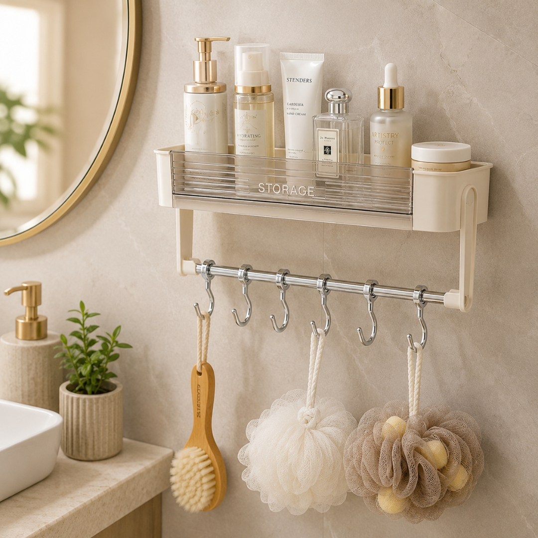 Multipurpose Wall Mounted Kitchen Bathroom Organizer