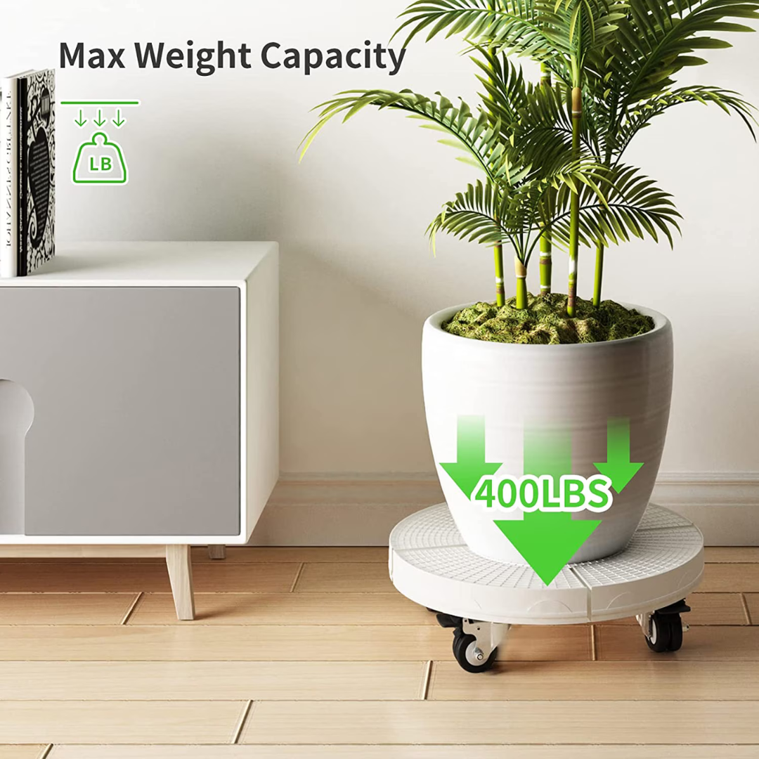 Heavy Duty Adjustable Plant Caddy with Lockable Wheels