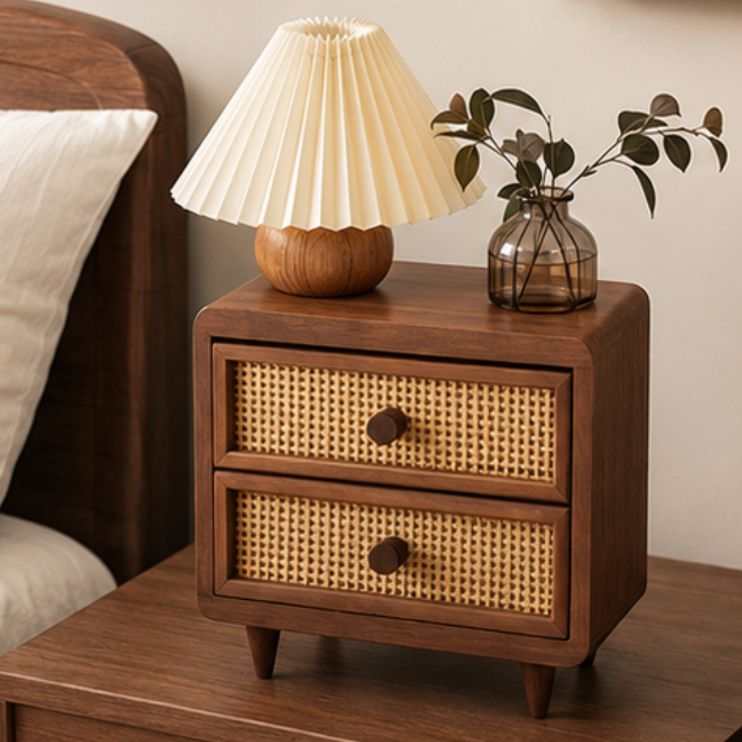 Modern Two Drawer Solid Wood Multipurpose Organizer