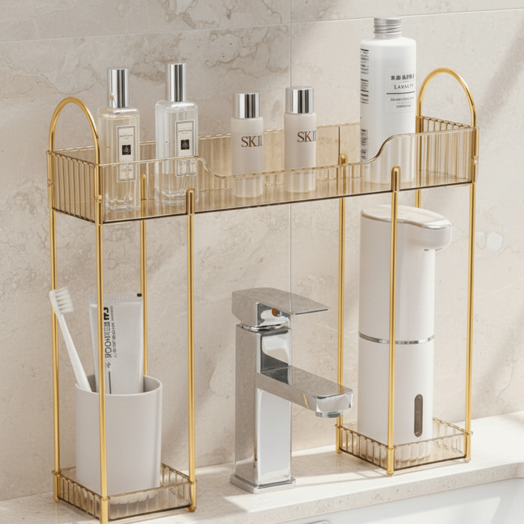 Over Faucet Washbasin Multipurpose Storage Rack