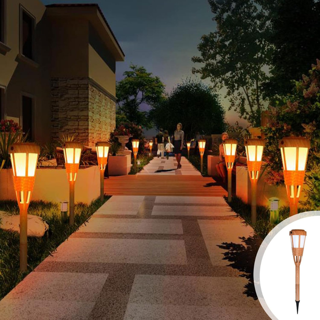 Homero Solar Flame Garden Light Outdoor Waterproof Design