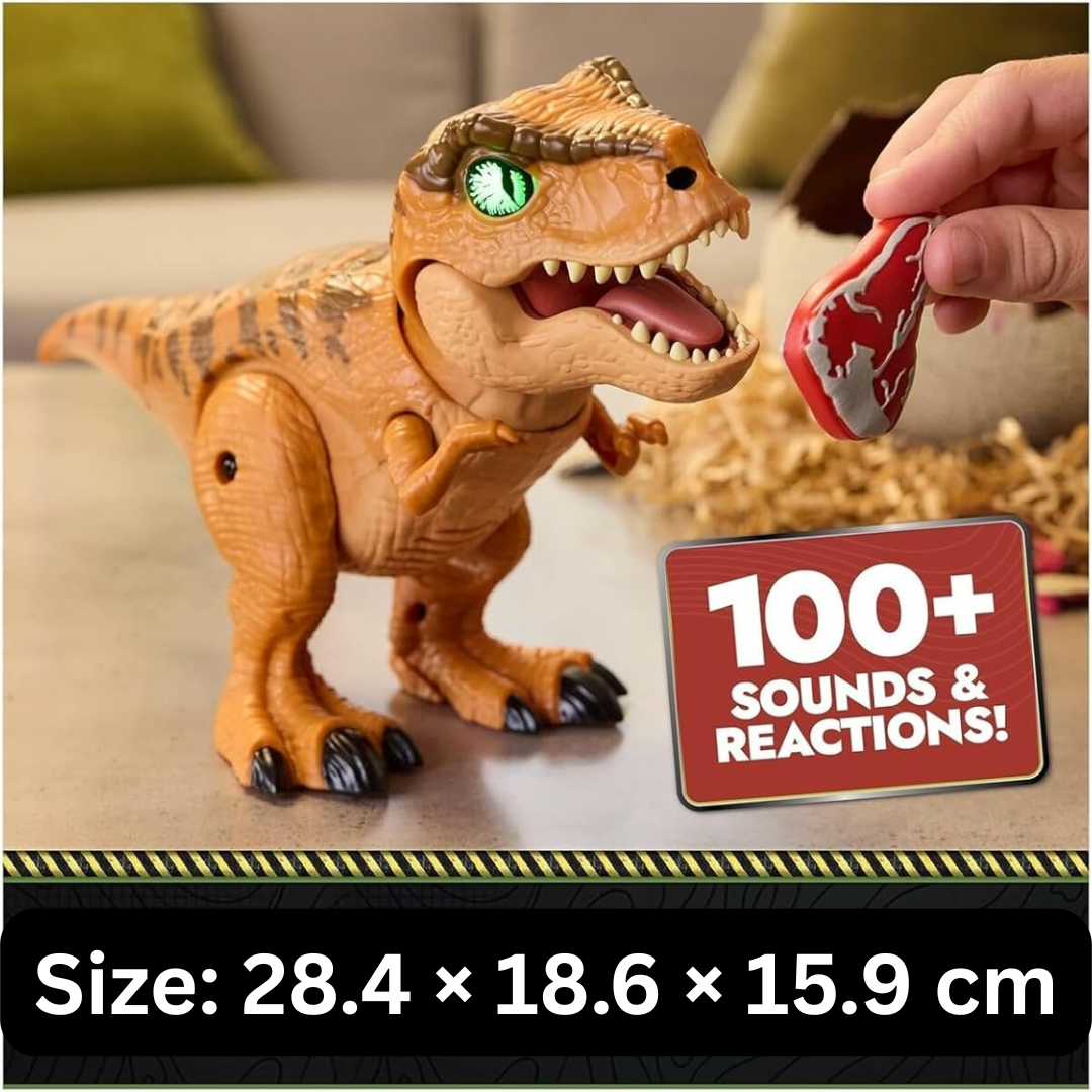 HOMERO Interactive Hatch Train Play 100+ Sounds Jurassic Dinosaur Toy