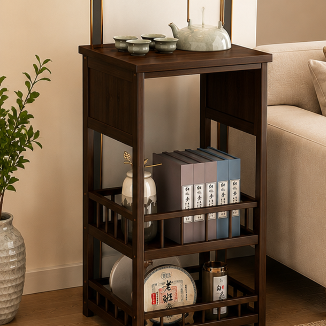 Multipurpose C Shaped Laptop Open Storage Shelf Side Table
