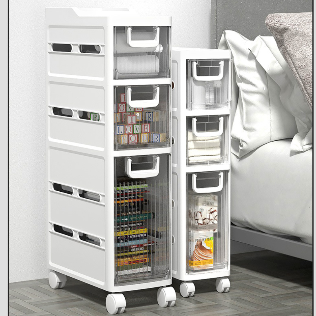 Space Saver Drawer-Style Transparent Storage Cabinet