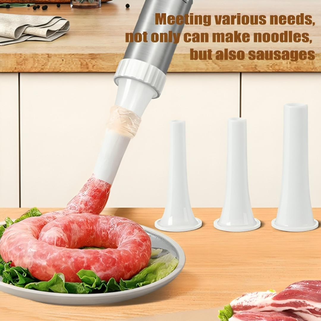 Electric Handheld Pasta and Noodle Maker Machine with 5 Molds