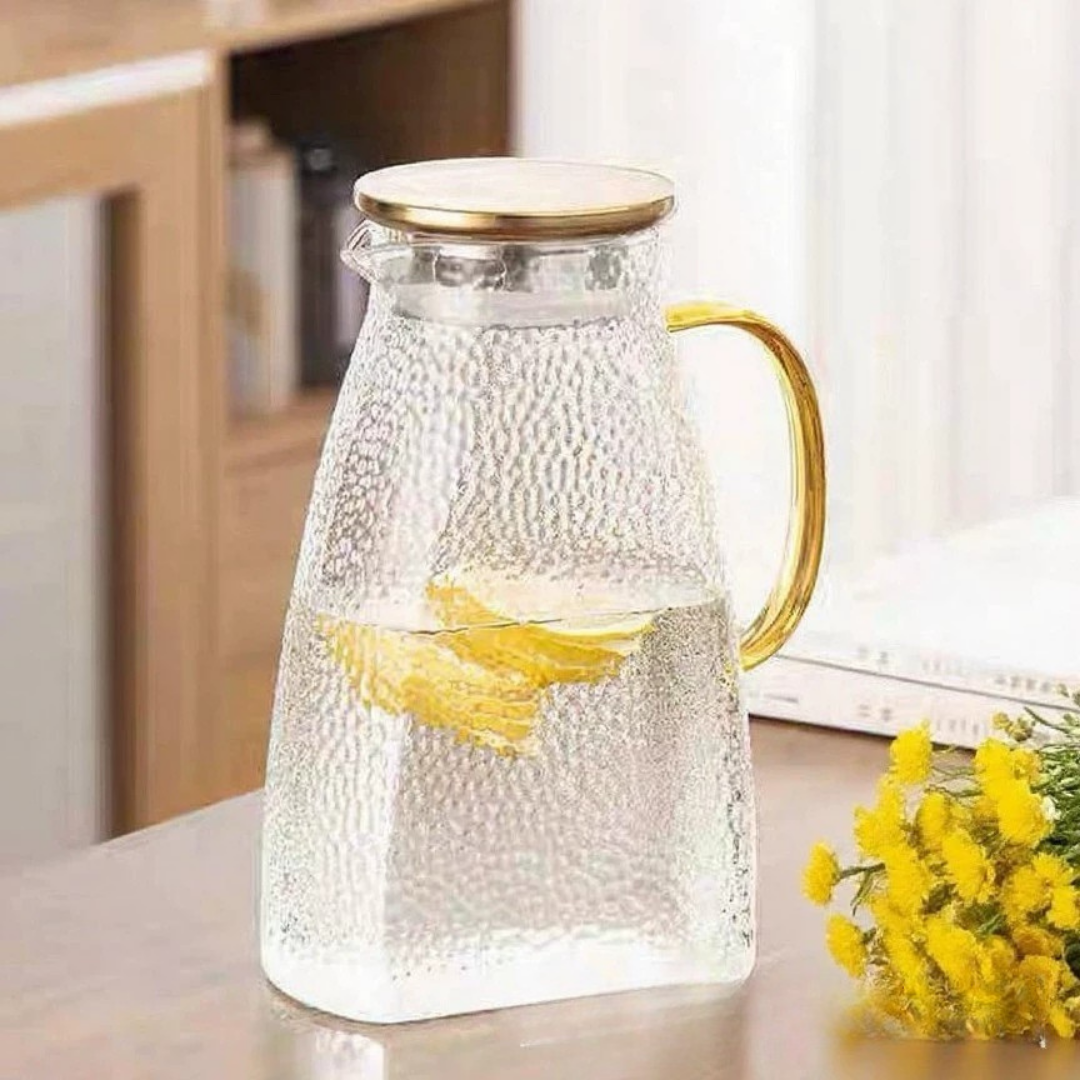 HOMERO Elegant Heat-Resistant Glass Water Bottle Large Capacity - 1600ml