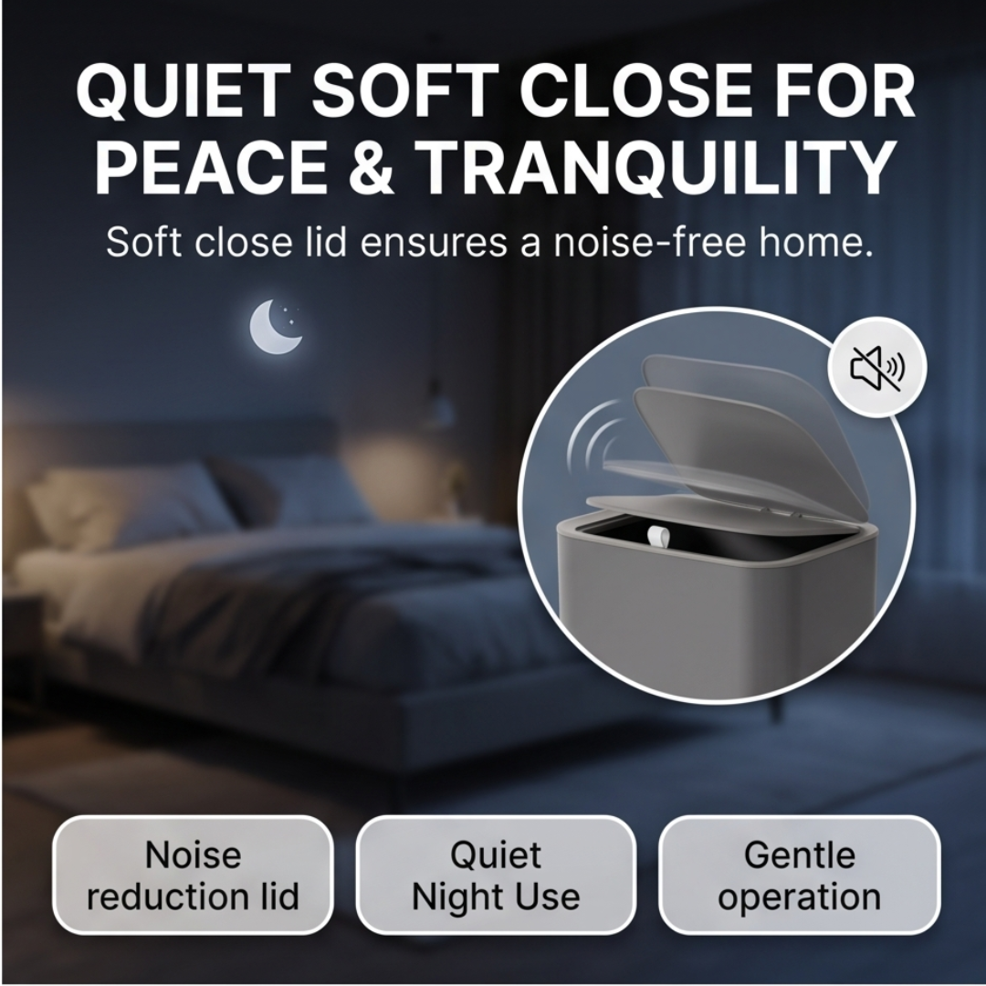 Ultra Slim Pedal Dustbin with Dual Opening Quiet Soft Close (12L)