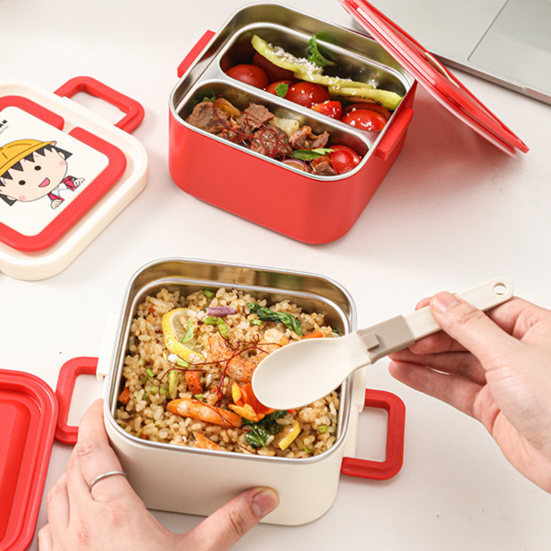 Premium Stainless Steel Leak Proof Bento Lunch Box with Cutlery