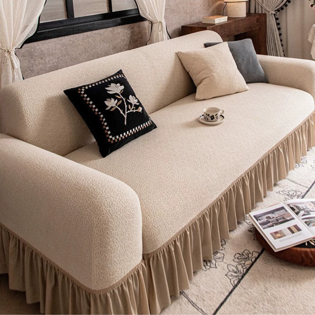 Premium Stretchable Polar Fleece Jacquard Sofa Cover