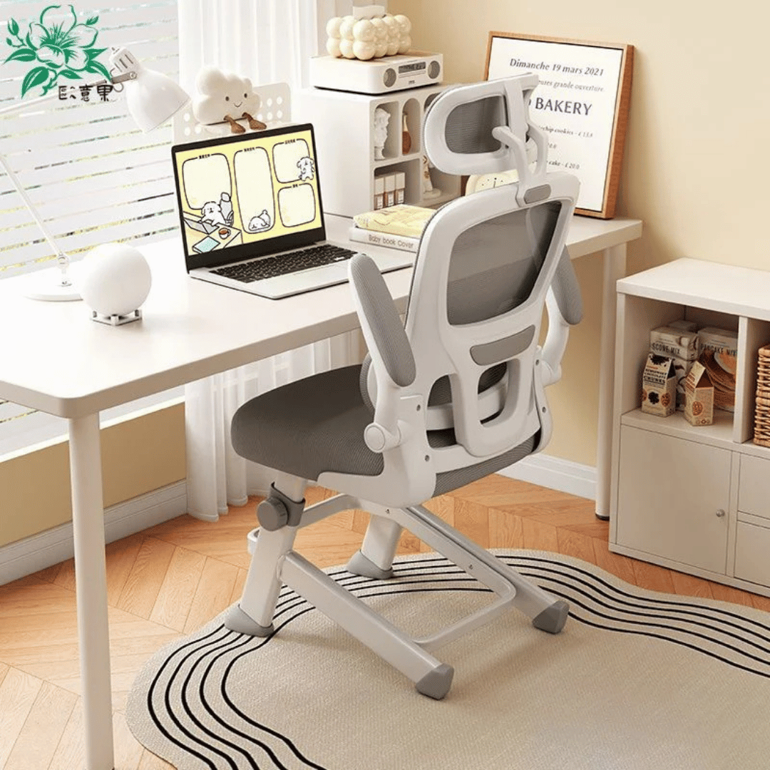 Modern Ergonomic Home Office Chair With Breathable Mesh Adjustable Armrests Headrest and Lumbar Support