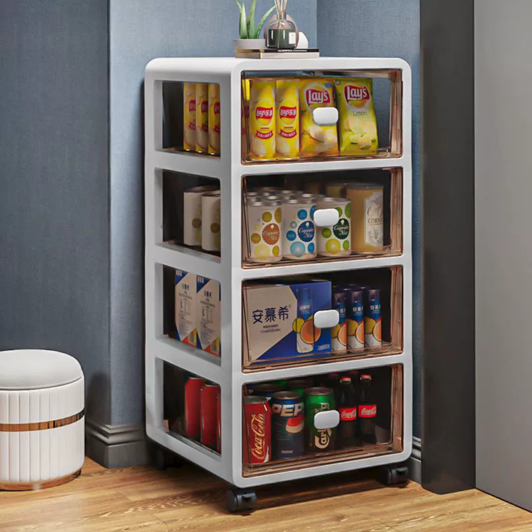 HOMERO Multi-Layer Plastic Drawer Mobile Slim Storage Cabinet