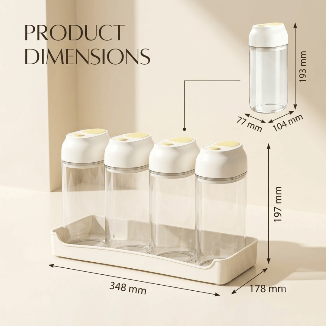 Multipurpose Clear Airtight Containers with Matching Tray