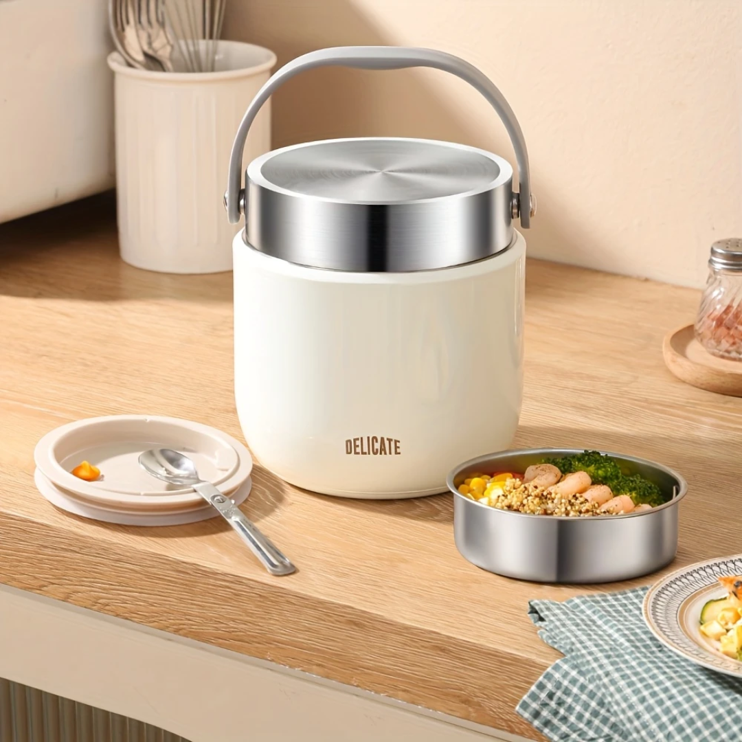 304 Stainless Steel Vacuum Insulated Food Jar with Leak-Proof Lid (1200ml)