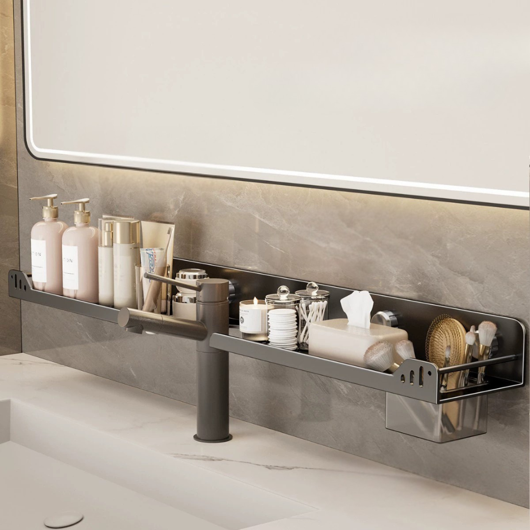 Multipurpose Suction Cup Shelf Drainage Storage Rack