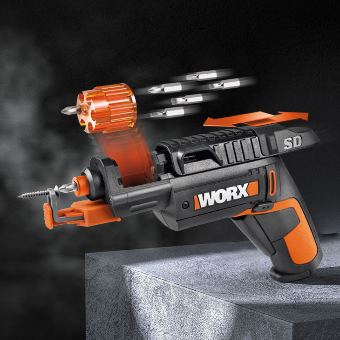 HOMERO Semi Automatic Cordless Electric Revolver Bit Storage 4V Lithium Power Screwdriver