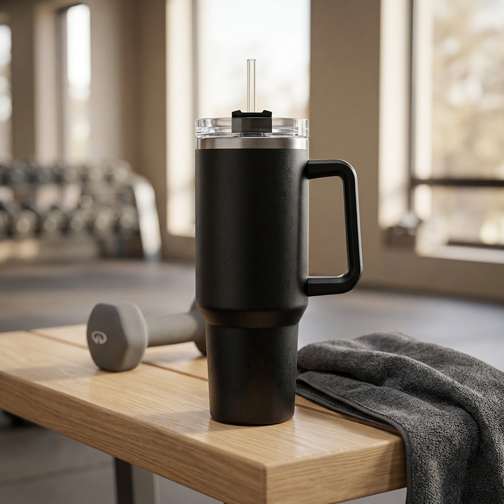 Double Wall Vacuum Insulation Stainless Steel Anti-Splash Tumbler