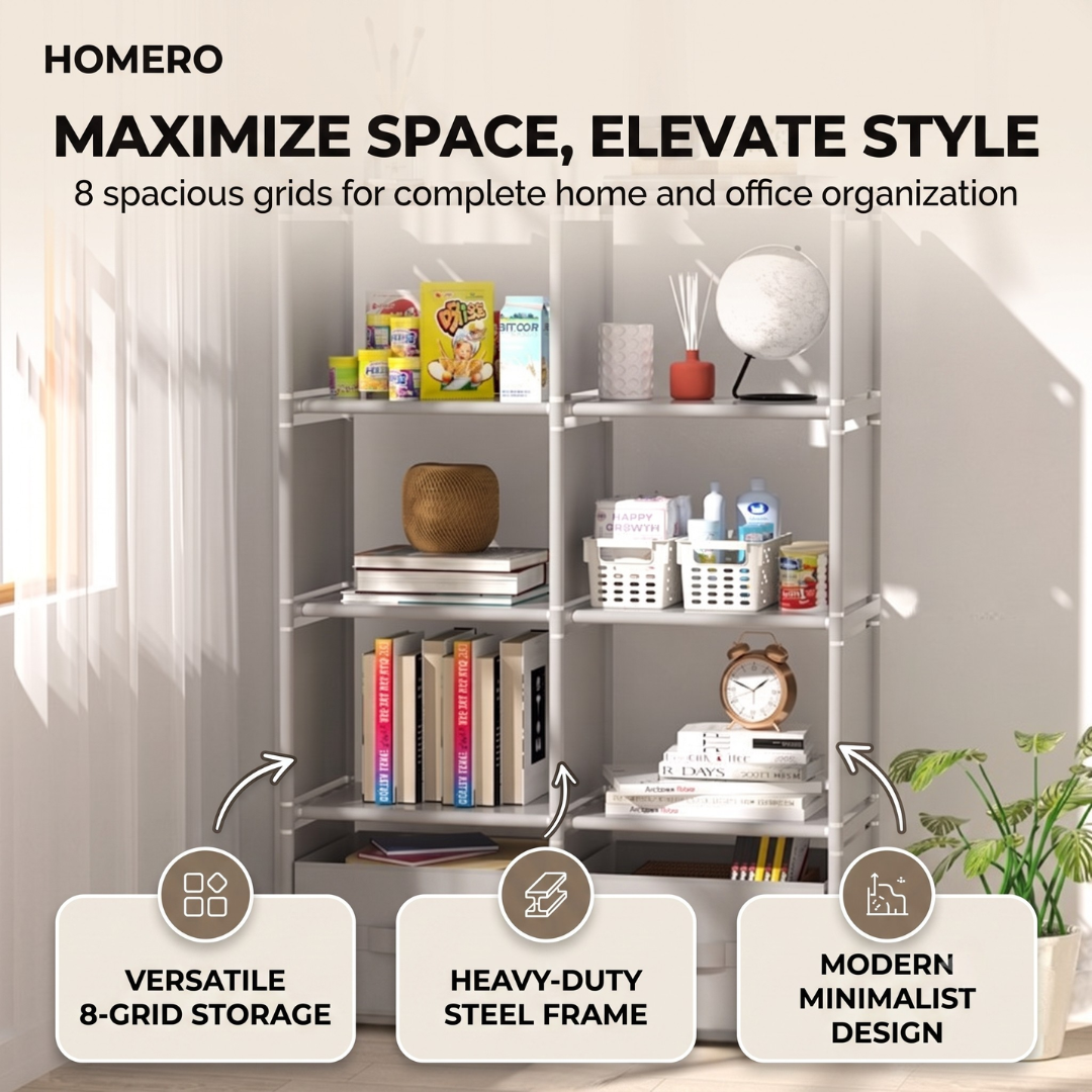 Multi-Purpose Steel Frame Storage Shelf Organizer
