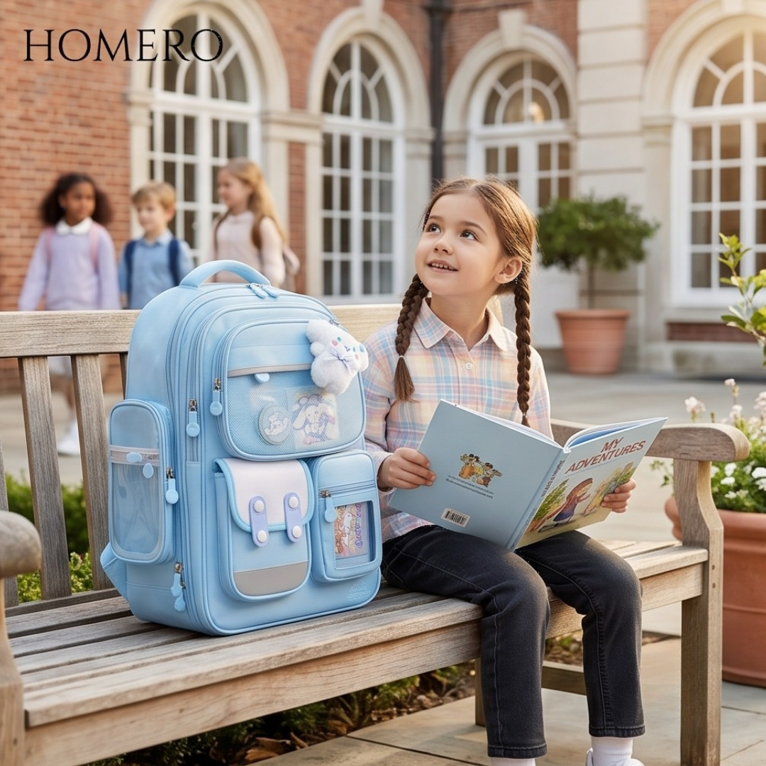 Cute School Kids Spacious Compartments Lightweight Backpack