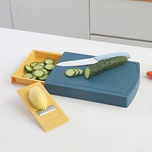 3 in 1 Multipurpose Cutting/Storage and Slicing Kitchen Chopping Board