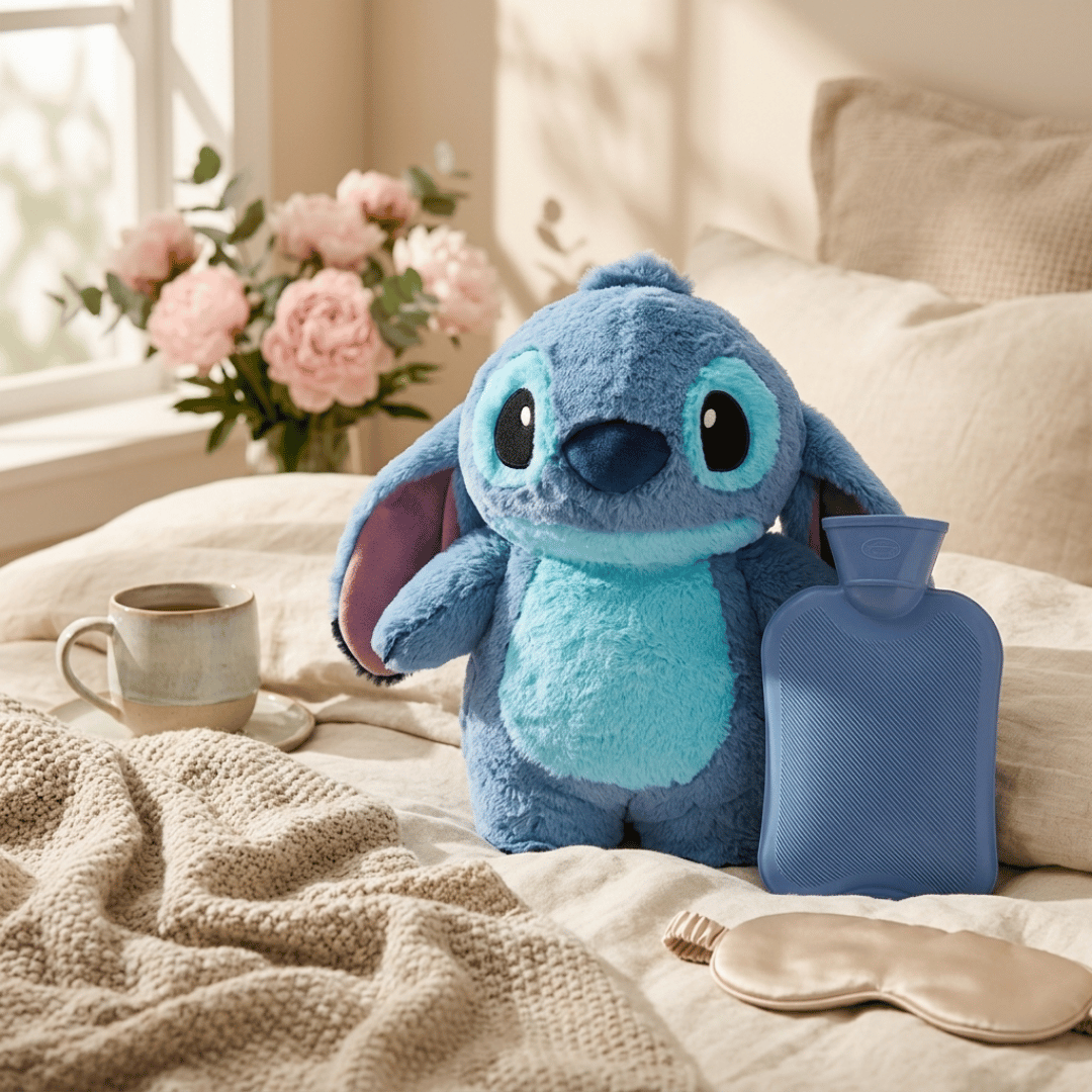 Homero Cartoon Cute Stitch Plush Hot Water Bag