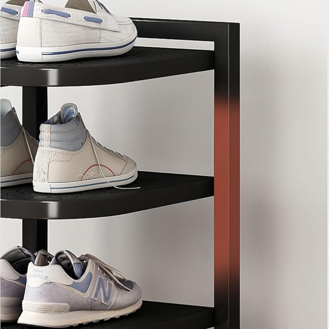 HOMERO 7 Tier Glossy Black Modern Multi-Purpose Storage Rack