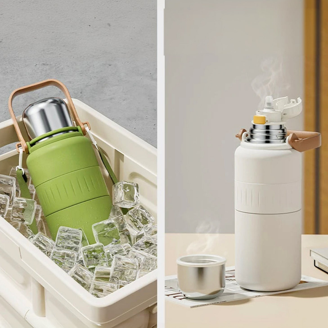 HOMERO Stainless Steel Insulated Water Bottle – 1.2L Durable Design